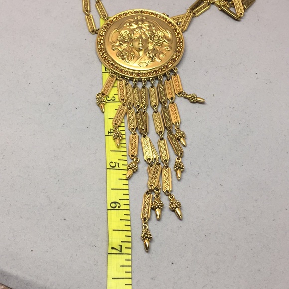Amazing vintage Art Nouveau style Goldette necklace. - Picture 7 of 8